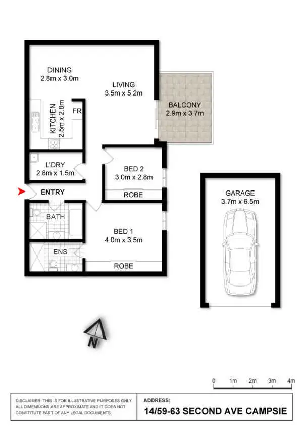 Floorplan of Homely apartment listing, 14/59-67 Second Avenue, Campsie NSW 2194