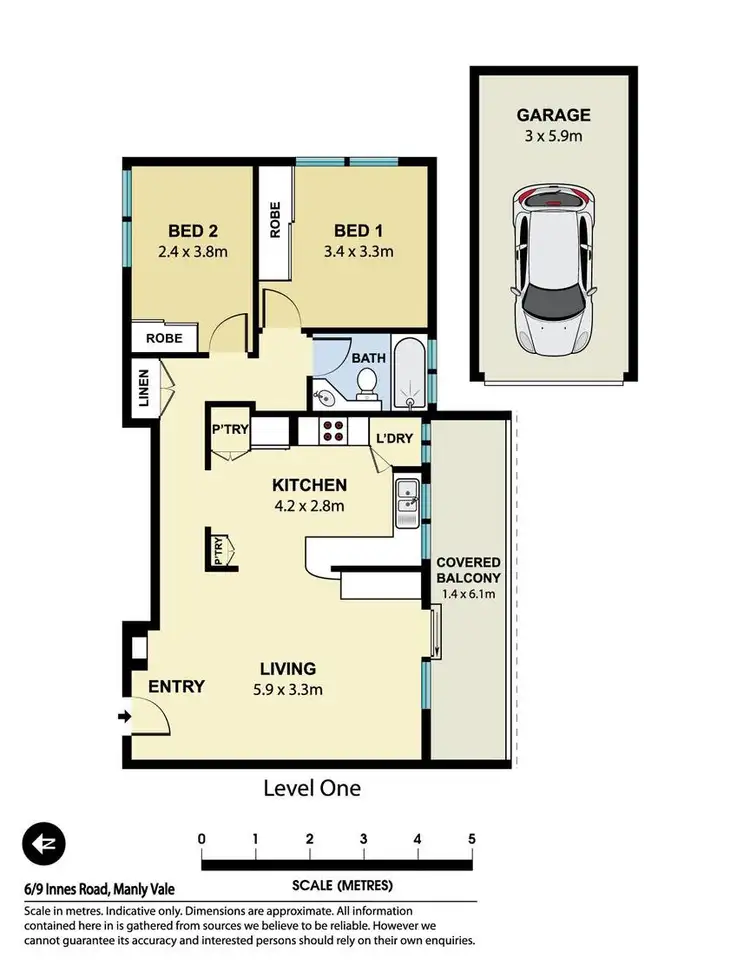 Floorplan of Homely unit listing, Unit 6/9-11 Innes Road, Manly Vale NSW 2093