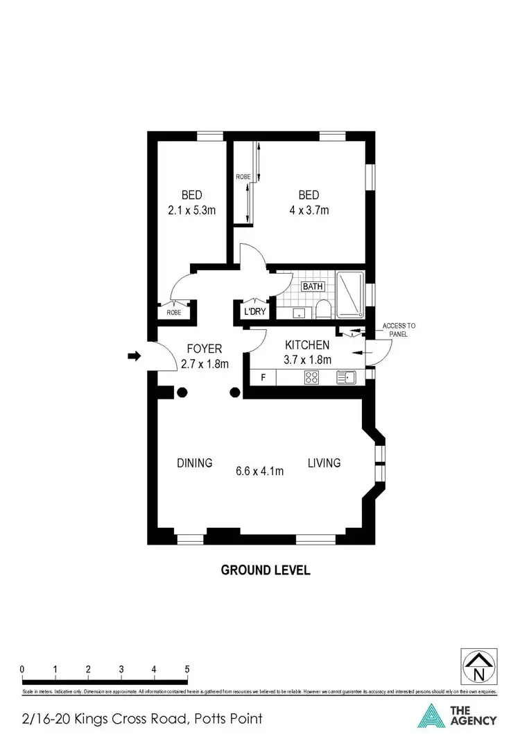 Floorplan of Homely apartment listing, 2/16-20 Kings Cross Road, Potts Point NSW 2011