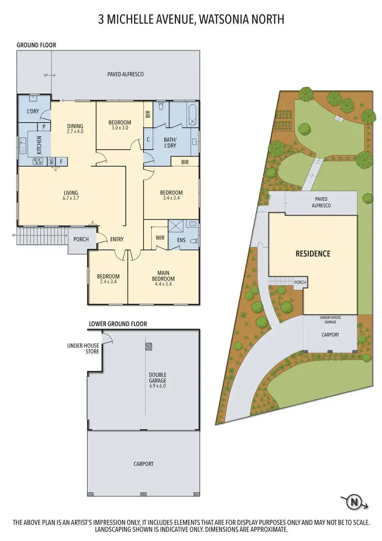 Floorplan of Homely house listing, 3 Michelle Avenue, Watsonia North VIC 3087