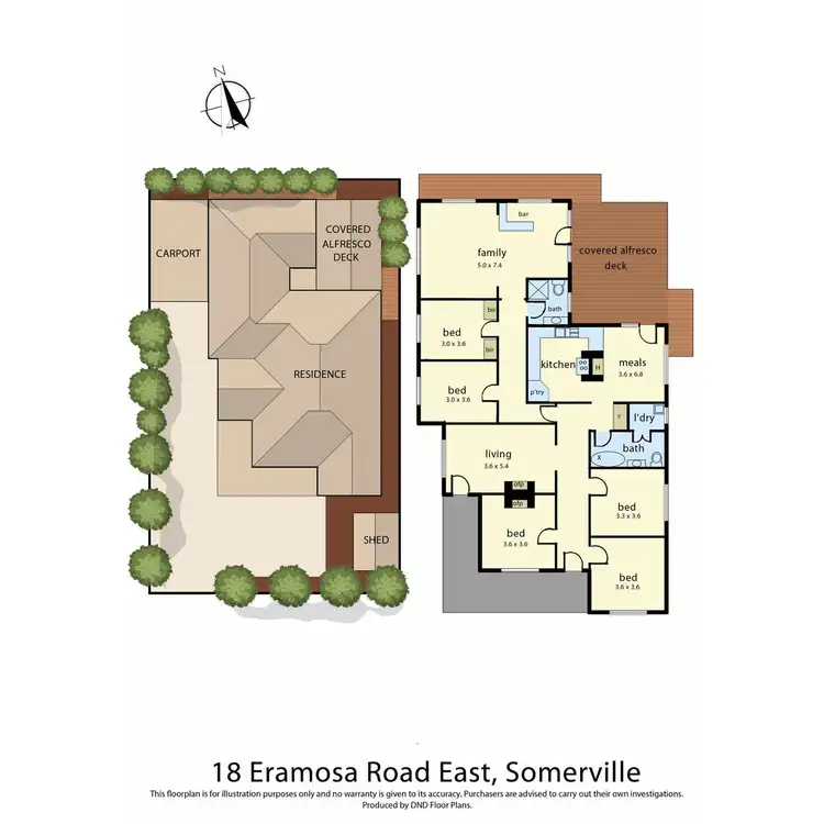 Floorplan of Homely house listing, 18 Eramosa Road East, Somerville VIC 3912