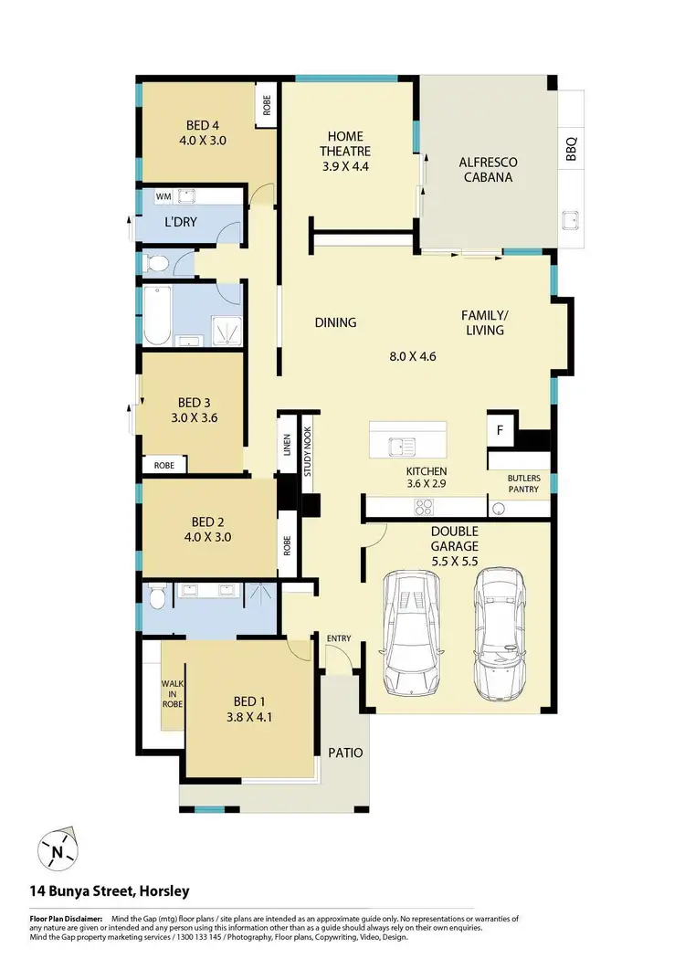 Floorplan of Homely house listing, 14 Bunya Street, Horsley NSW 2530