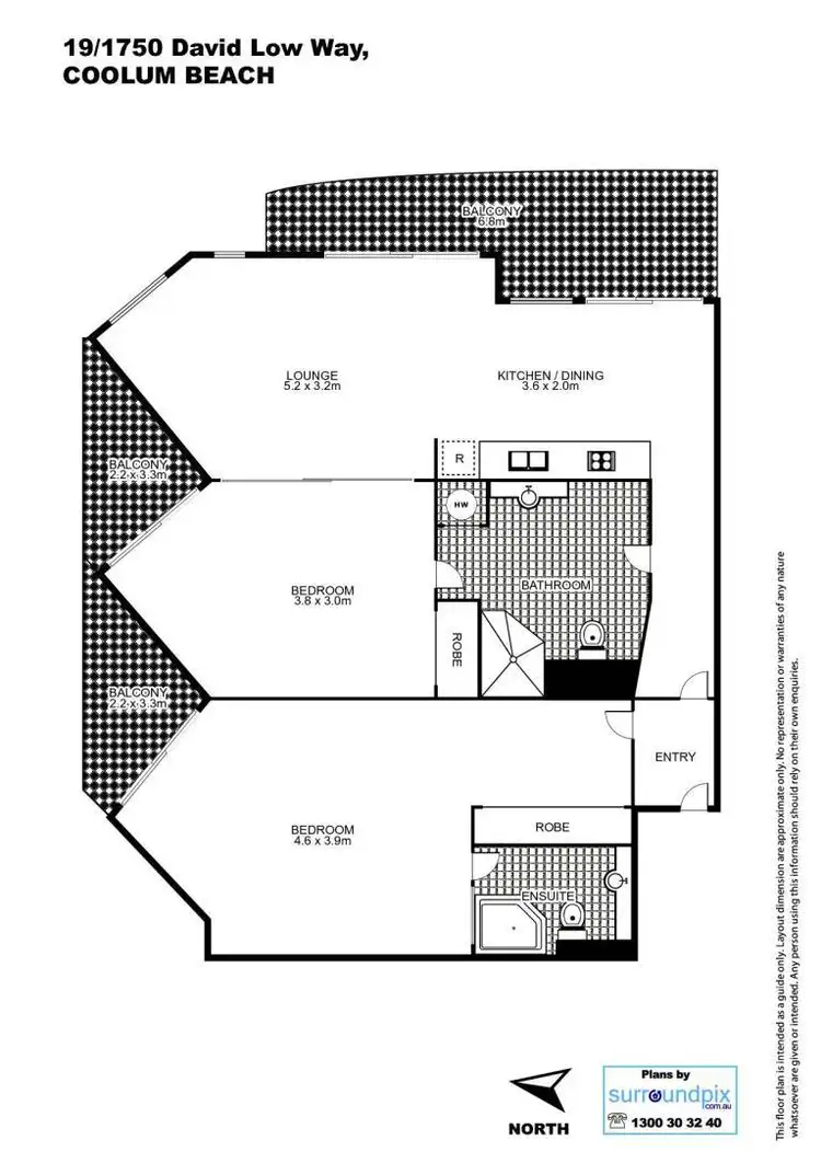 Floorplan of Homely apartment listing, Level 2/19/1750 David Low Way, Coolum Beach QLD 4573