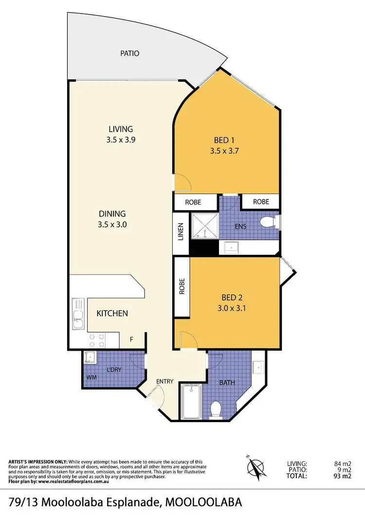 Floorplan of Homely unit listing, 79/13 Mooloolaba Esplanade, Mooloolaba QLD 4557