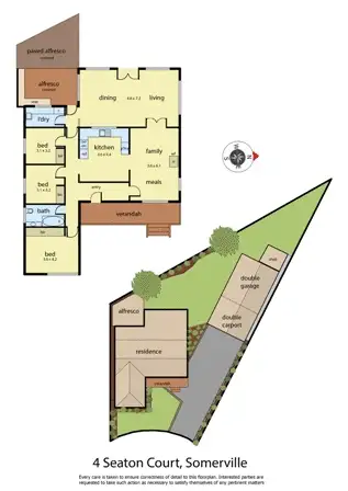 Floorplan of Homely house listing, 4 Seaton Court, Somerville VIC 3912