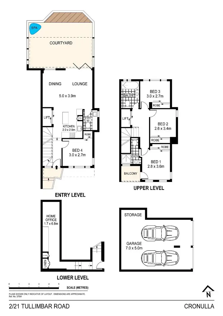 Floorplan of Homely townhouse listing, 2/21-23 Tullimbar Road, Cronulla NSW 2230