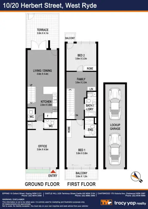 Floorplan of Homely townhouse listing, 10/20 Herbert Street, West Ryde NSW 2114