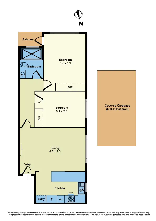 Floorplan of Homely apartment listing, 4/188-190 The Parade, Ascot Vale VIC 3032
