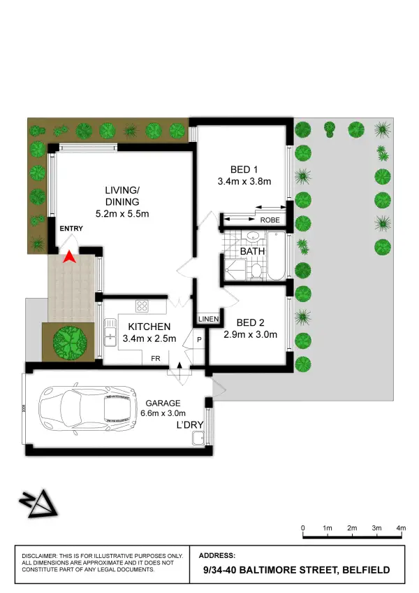 Floorplan of Homely villa listing, 9/34-40 Baltimore Street, Belfield NSW 2191
