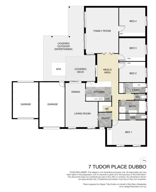 Floorplan of Homely house listing, 7 Tudor Place, Dubbo NSW 2830
