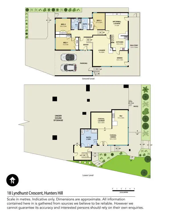 Floorplan of Homely house listing, 18 Lyndhurst Crescent, Hunters Hill NSW 2110