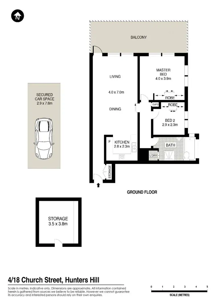 Floorplan of Homely apartment listing, 4/18 Church Street, Hunters Hill NSW 2110