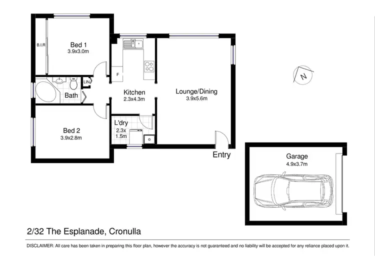 Floorplan of Homely unit listing, 2/32 The Esplanade, Cronulla NSW 2230