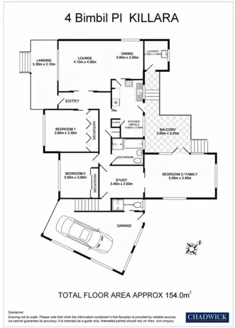 Floorplan of Homely house listing, 4 Bimbil Place, Killara NSW 2071
