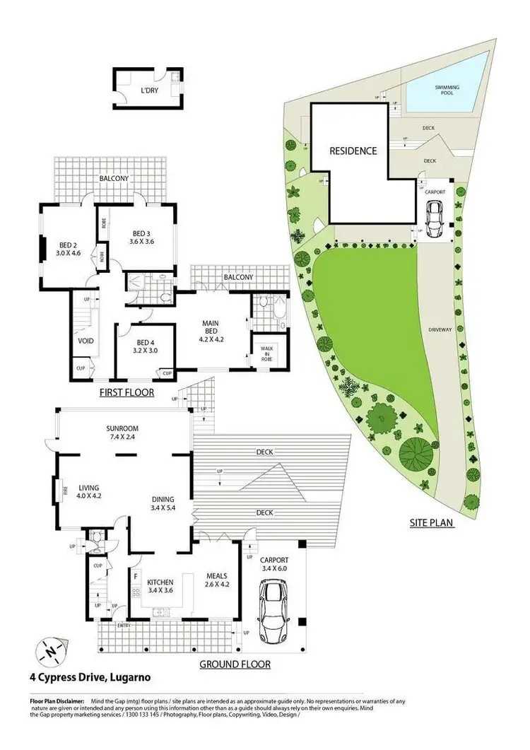 Floorplan of Homely house listing, 4 Cypress Drive, Lugarno NSW 2210