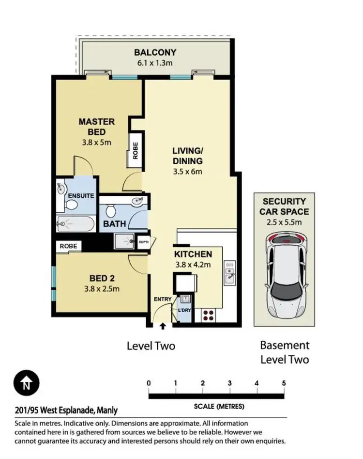 Floorplan of Homely apartment listing, Unit 201/95 West Esplanade, Manly NSW 2095