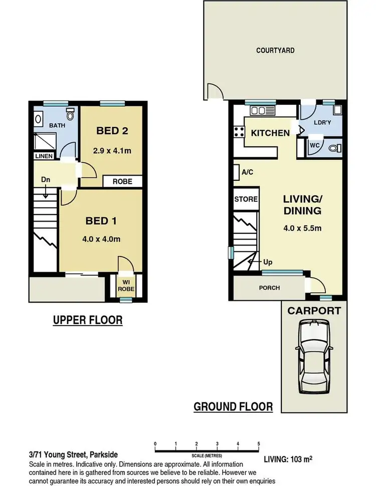 Floorplan of Homely townhouse listing, 3/71 Young Street, Parkside SA 5063