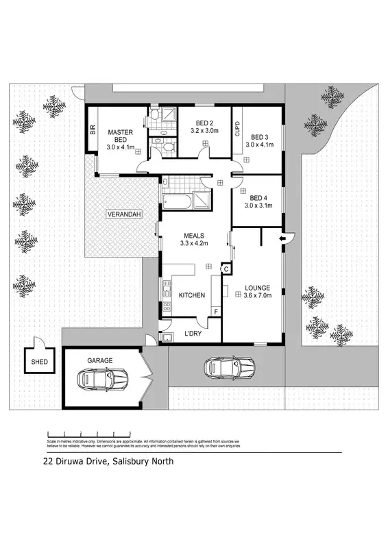 Floorplan of Homely house listing, 22 Diruwa Drive, Salisbury North SA 5108