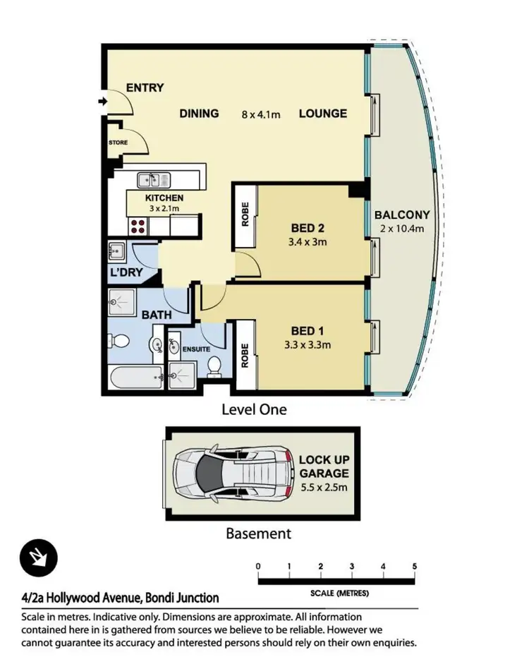 Floorplan of Homely apartment listing, 4/2a Hollywood Avenue, Bondi Junction NSW 2022