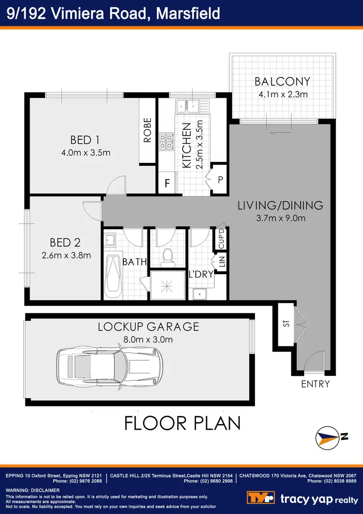 Floorplan of Homely unit listing, 9/192-200 Vimiera Road, Marsfield NSW 2122