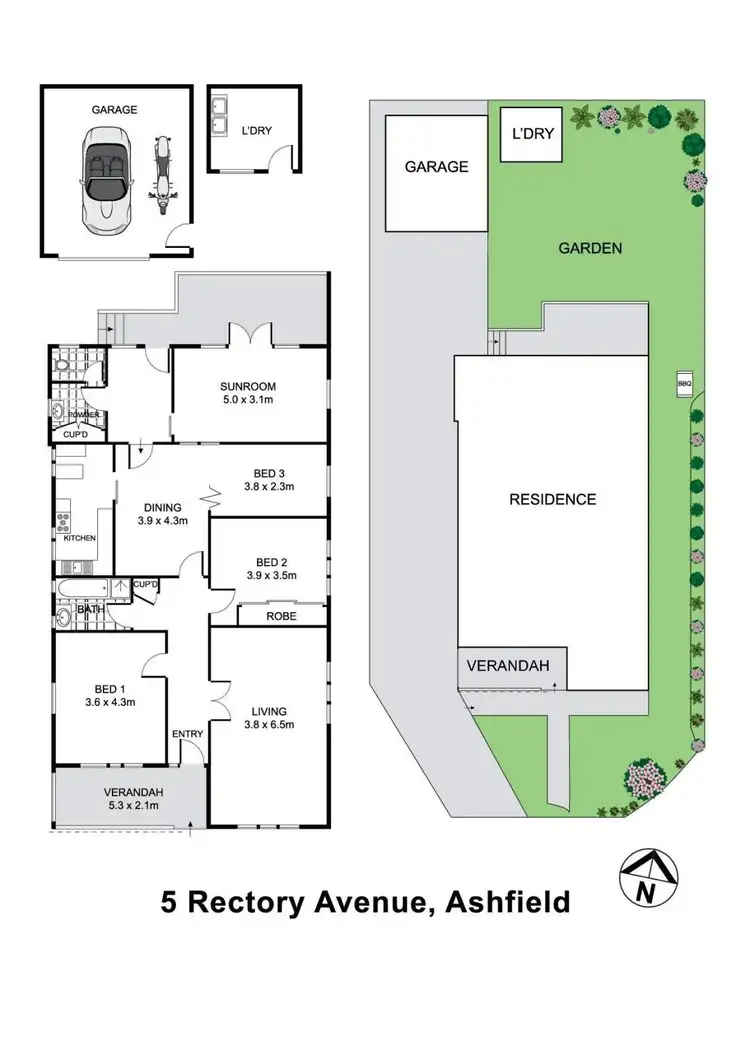 Floorplan of Homely house listing, 5 Rectory Avenue, Ashfield NSW 2131