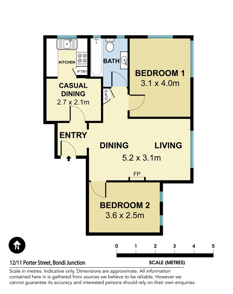 Floorplan of Homely apartment listing, 12/11 Porter Street, Bondi Junction NSW 2022