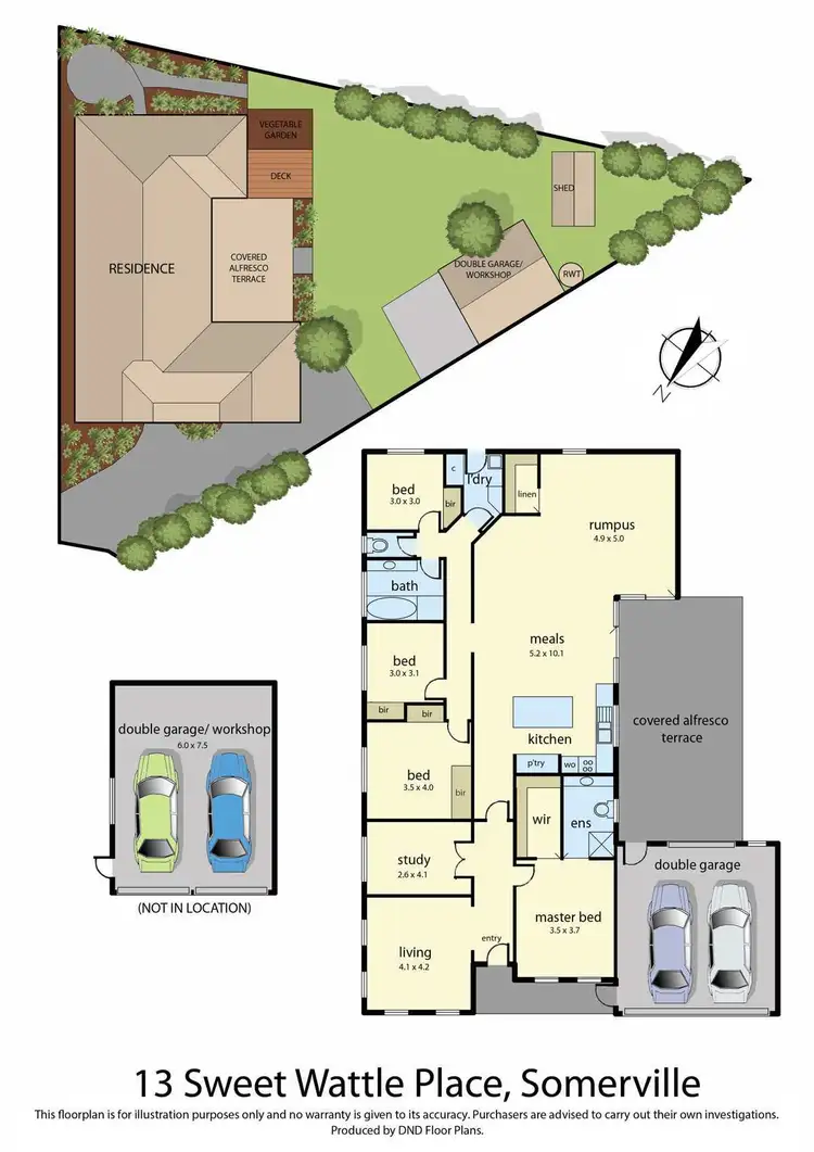 Floorplan of Homely house listing, 13 Sweet Wattle Place, Somerville VIC 3912