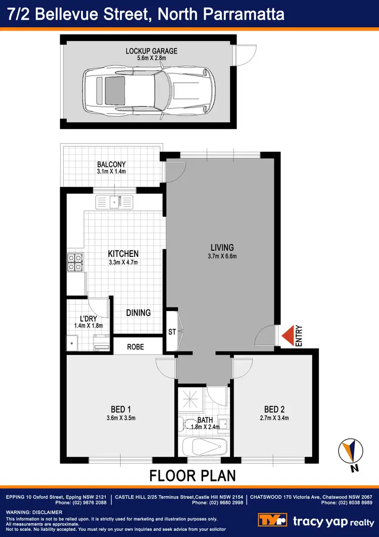 Floorplan of Homely unit listing, 7/2 Bellevue Street, North Parramatta NSW 2151