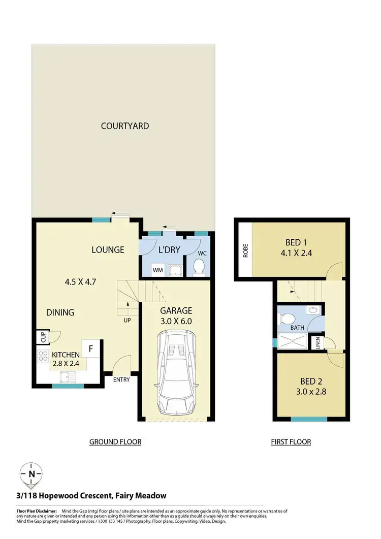 Floorplan of Homely townhouse listing, 3/118 Hopewood Crescent, Fairy Meadow NSW 2519