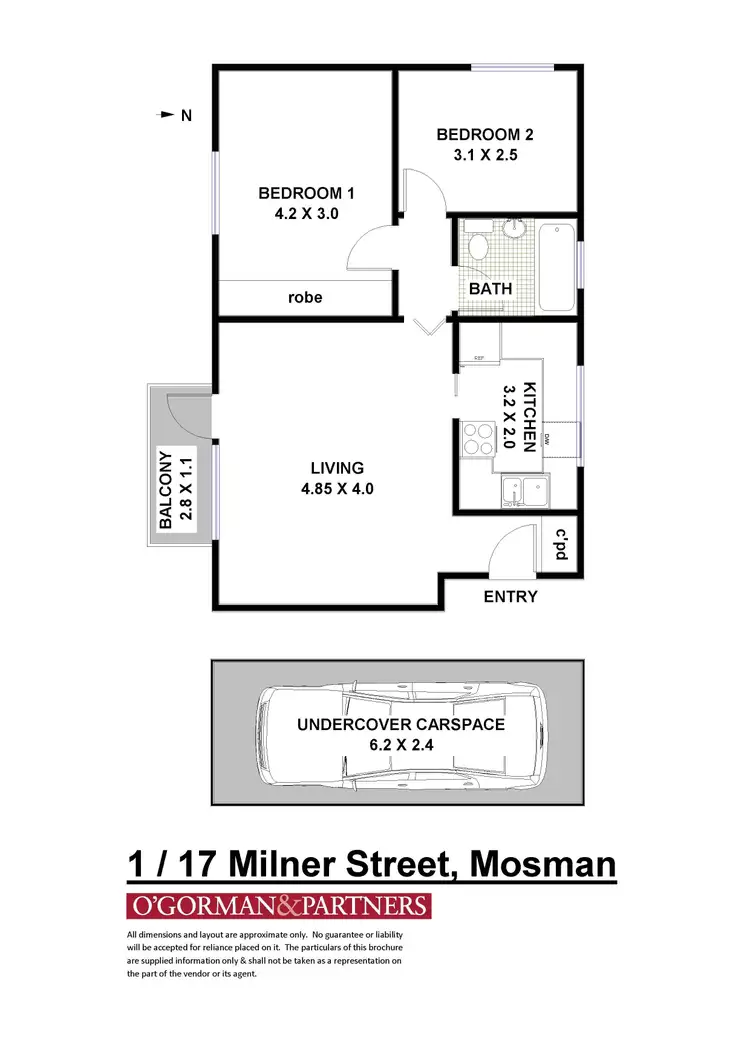 Floorplan of Homely apartment listing, 1/17 Milner Street, Mosman NSW 2088