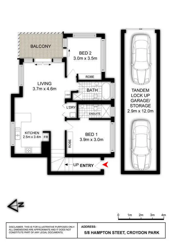 Floorplan of Homely villa listing, 5/8 Hampton Street, Croydon Park NSW 2133