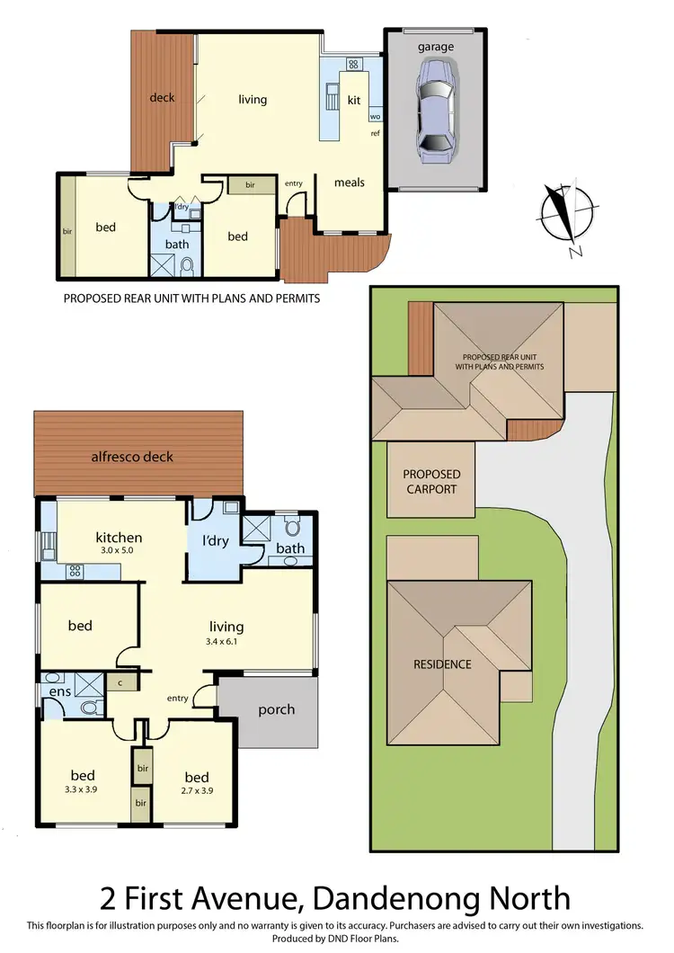 Floorplan of Homely house listing, 2 First Avenue, Dandenong North VIC 3175