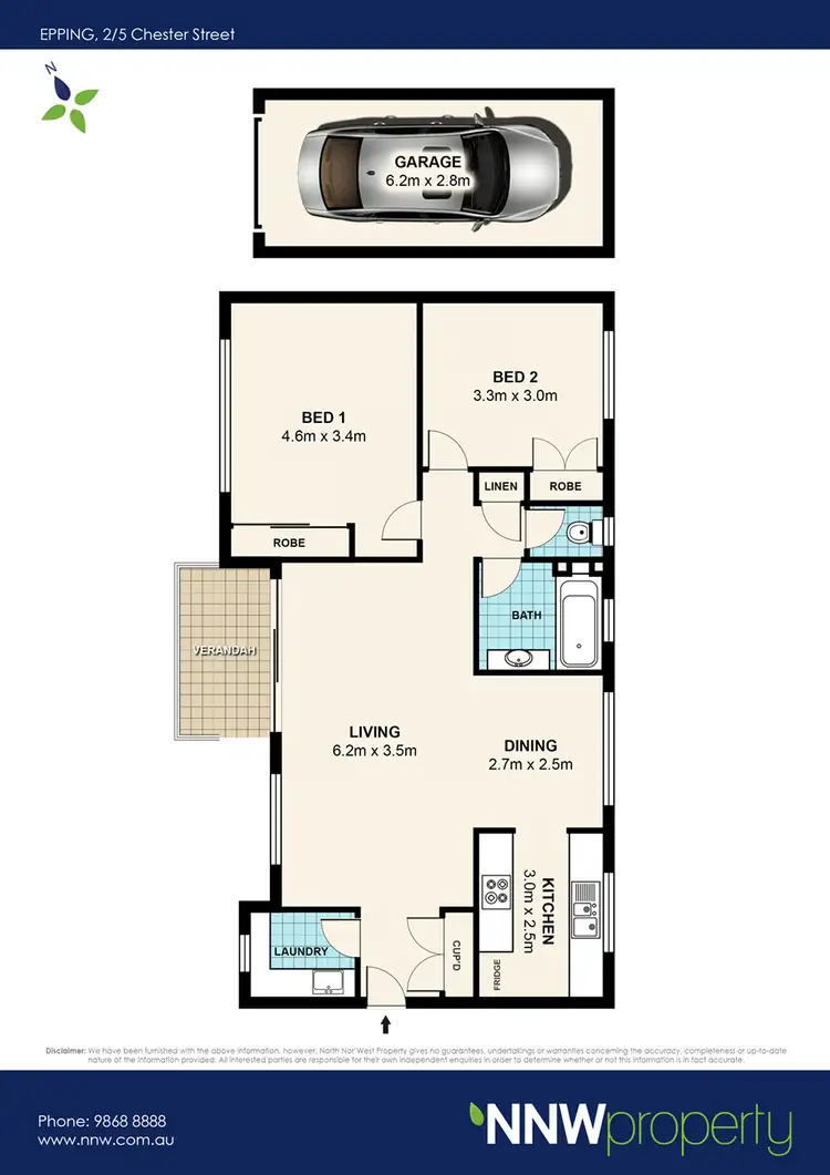 Floorplan of Homely unit listing, 2/5 Chester Street, Epping NSW 2121