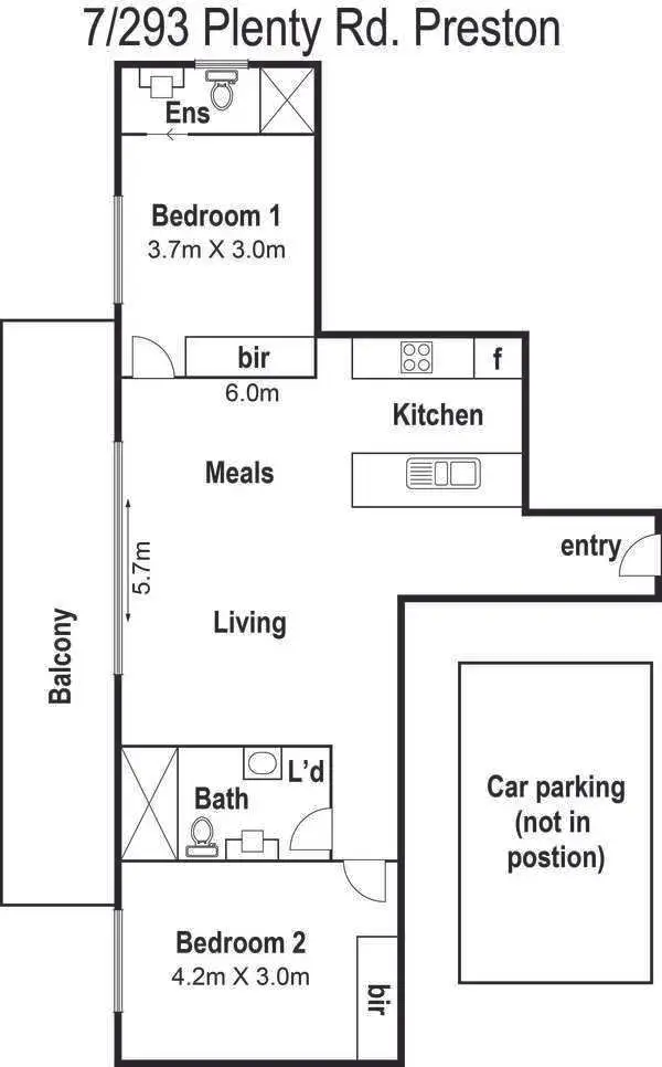 Floorplan of Homely apartment listing, 7/293 Plenty Road, Preston VIC 3072