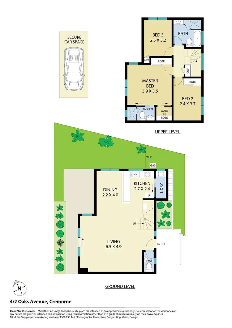 Floorplan of Homely townhouse listing, 4/2 Oaks Avenue, Cremorne NSW 2090