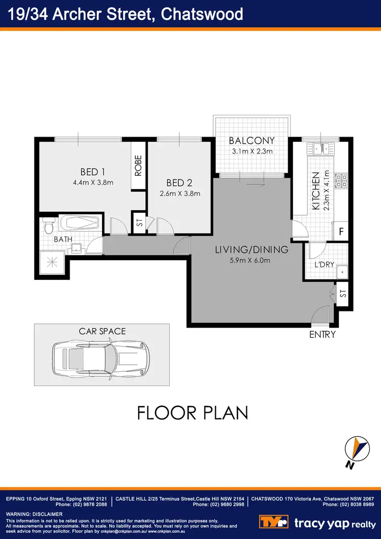 Floorplan of Homely unit listing, 19/34 Archer Street, Chatswood NSW 2067