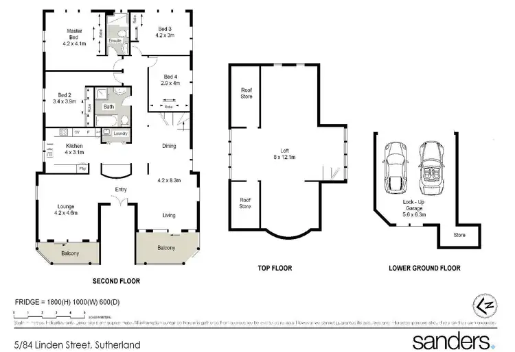 Floorplan of Homely apartment listing, 5/84 Linden Street, Sutherland NSW 2232