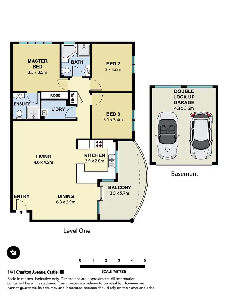Floorplan of Homely apartment listing, 14/1 Cheriton Avenue, Castle Hill NSW 2154