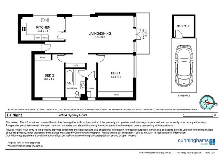 Floorplan of Homely apartment listing, 4/184 Sydney Road, Fairlight NSW 2094