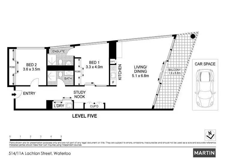 Floorplan of Homely apartment listing, 514/11A Lachlan Street, Waterloo NSW 2017