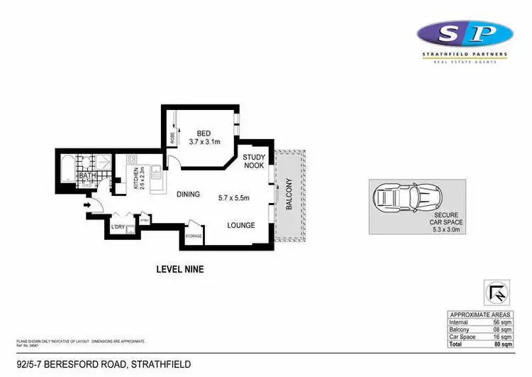 Floorplan of Homely apartment listing, 92/5-7 Beresford Road, Strathfield NSW 2135