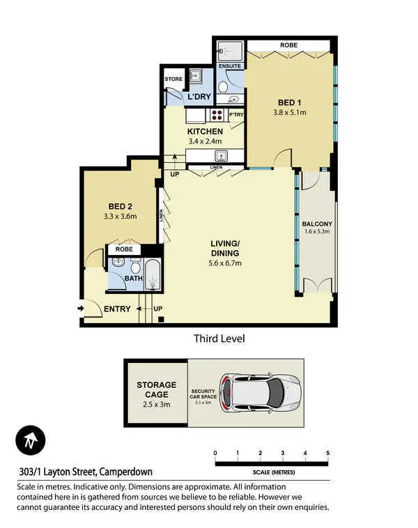 Floorplan of Homely apartment listing, 303/1 Layton Street, Camperdown NSW 2050