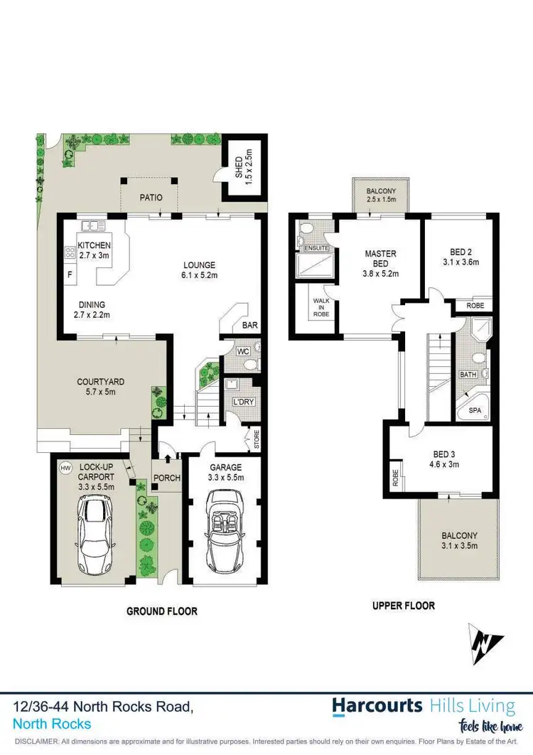 Floorplan of Homely townhouse listing, 12/36-44 North Rocks Road, North Rocks NSW 2151