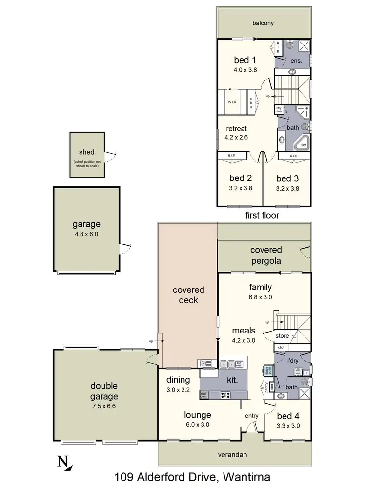 Floorplan of Homely house listing, 109 Alderford Drive, Wantirna VIC 3152