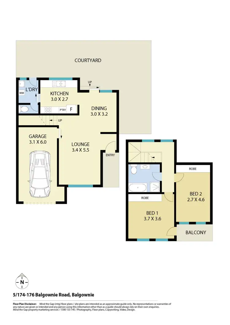 Floorplan of Homely townhouse listing, 5/174-176 Balgownie Road, Balgownie NSW 2519