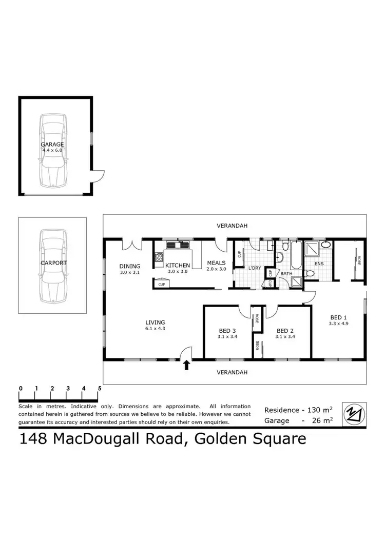 Floorplan of Homely house listing, 148 MacDougall Road, Golden Square VIC 3555