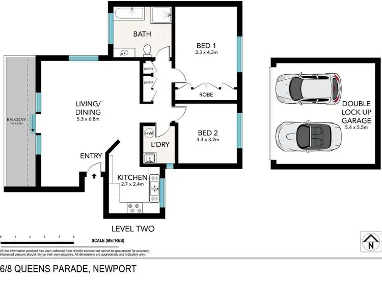 Floorplan of Homely unit listing, 6/8 Queens Parade, Newport NSW 2106