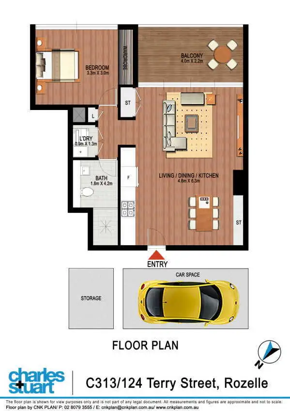 Floorplan of Homely apartment listing, 313/124 Terry Street, Rozelle NSW 2039