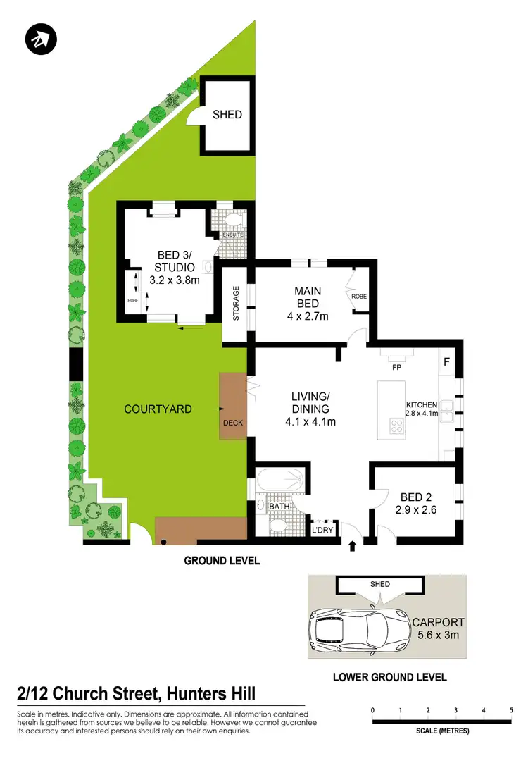 Floorplan of Homely apartment listing, 2/12 Church Street, Hunters Hill NSW 2110
