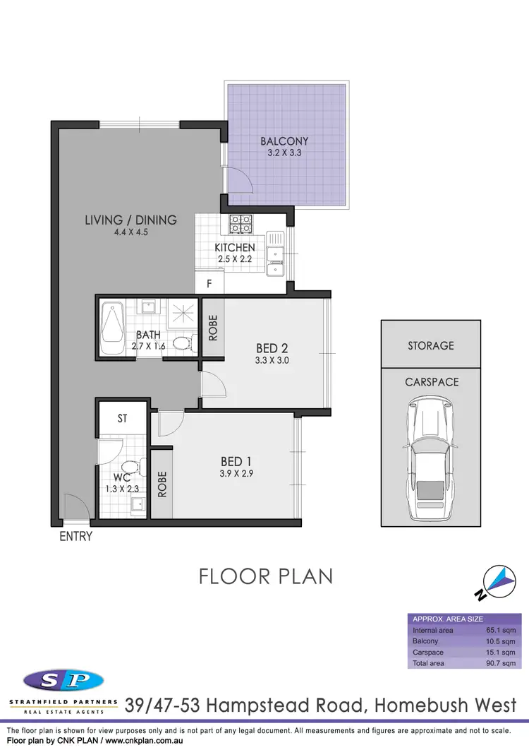 Floorplan of Homely apartment listing, 59/47 Hampstead Road, Homebush West NSW 2140